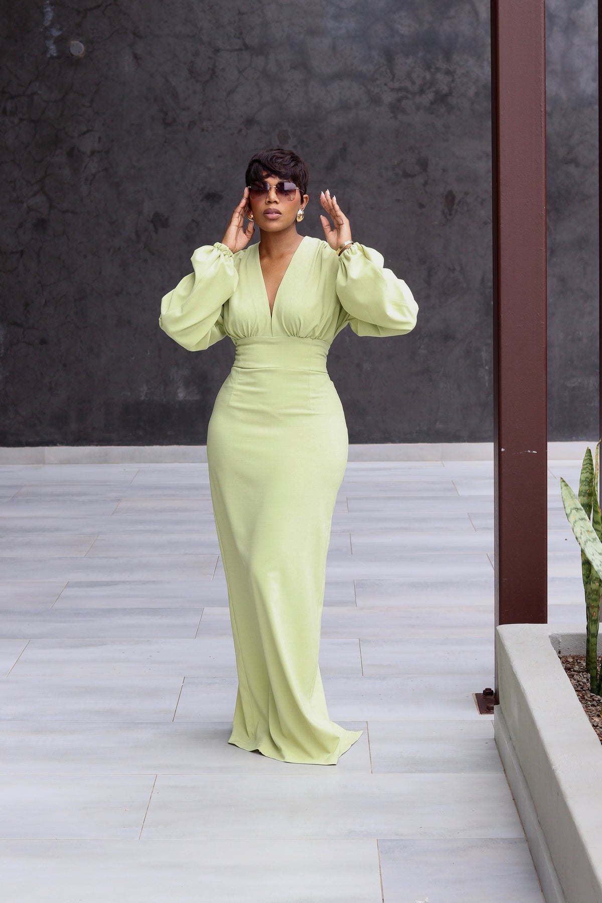 !!!!!!!!!!!!!!!! Floor Length Pistachio Dress (Pre-order)