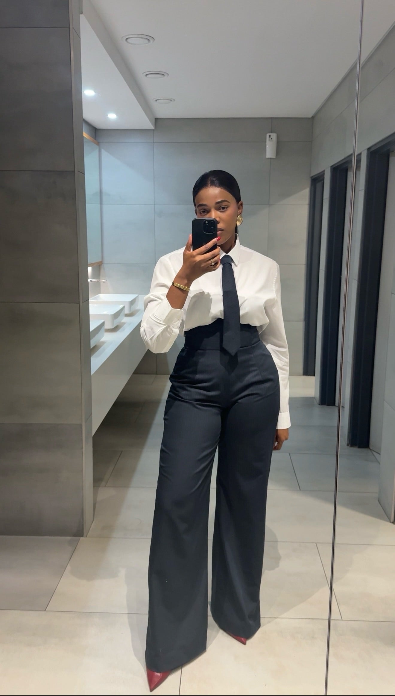 !!!!!!!!!pinstripe corseted pants-with matching tie ( Pre-order)