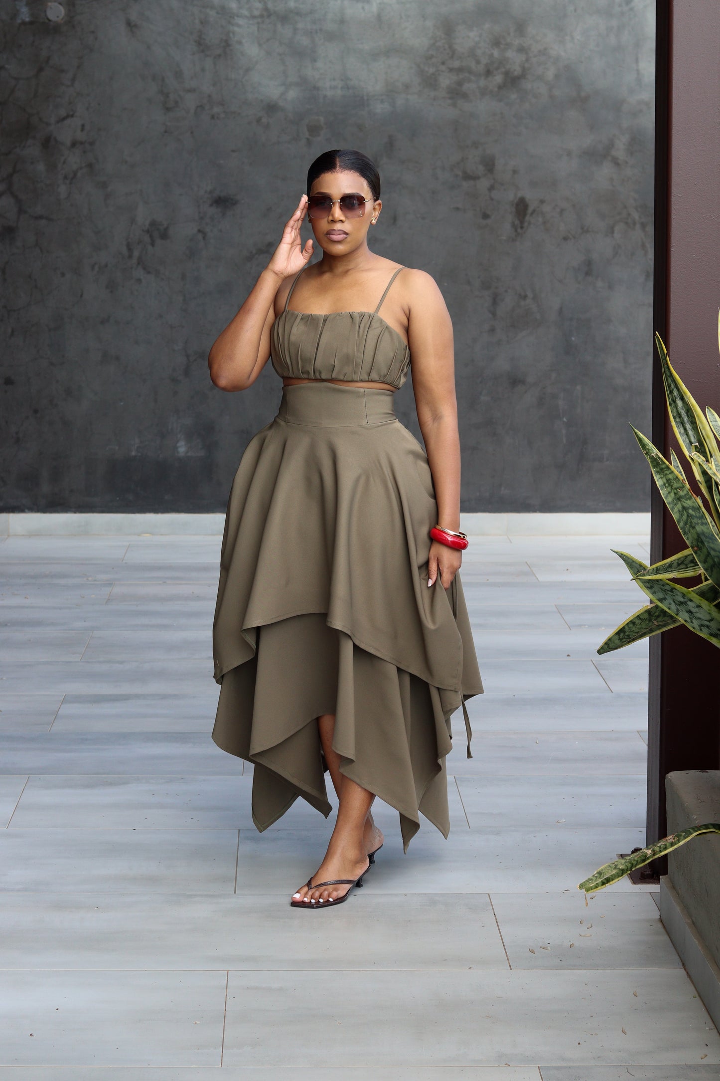 !!!!!!!Olive Two-piece Set( Available on Pre-order)