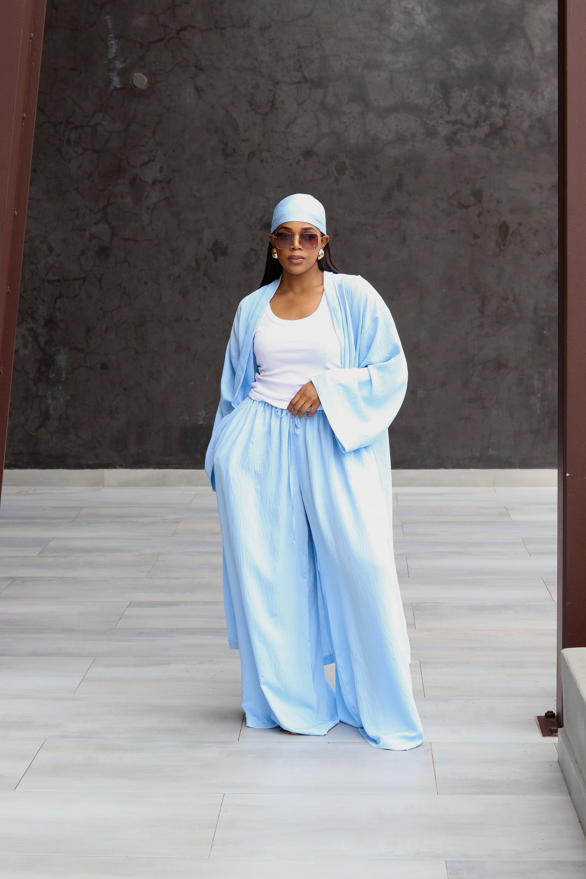 !!!!!!!!!!!!!Soft blue kimono set( Pre-order)