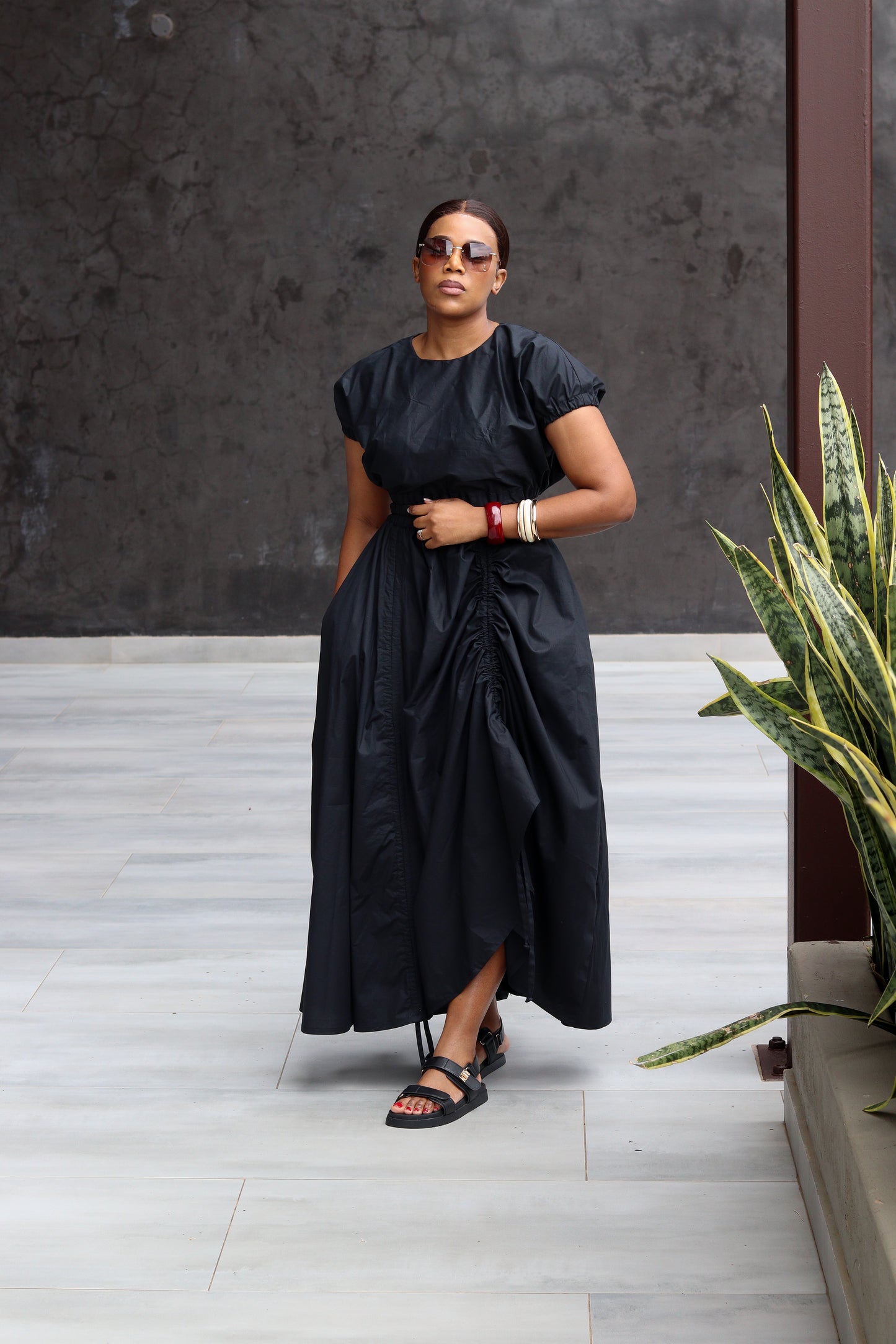 !!!!!Black Ruched Two piece set( pre-order)