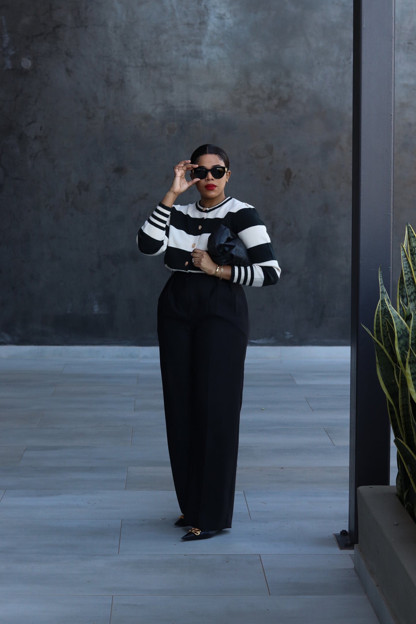 Flyer Black wide leg pants (Pre-order)