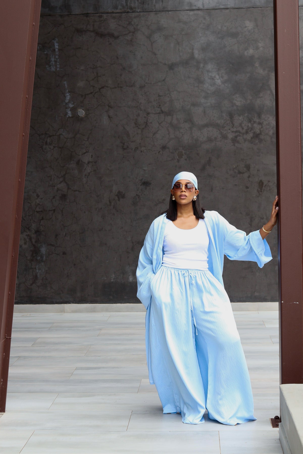 !!!!!!!!!!!!!Soft blue kimono set( Pre-order)