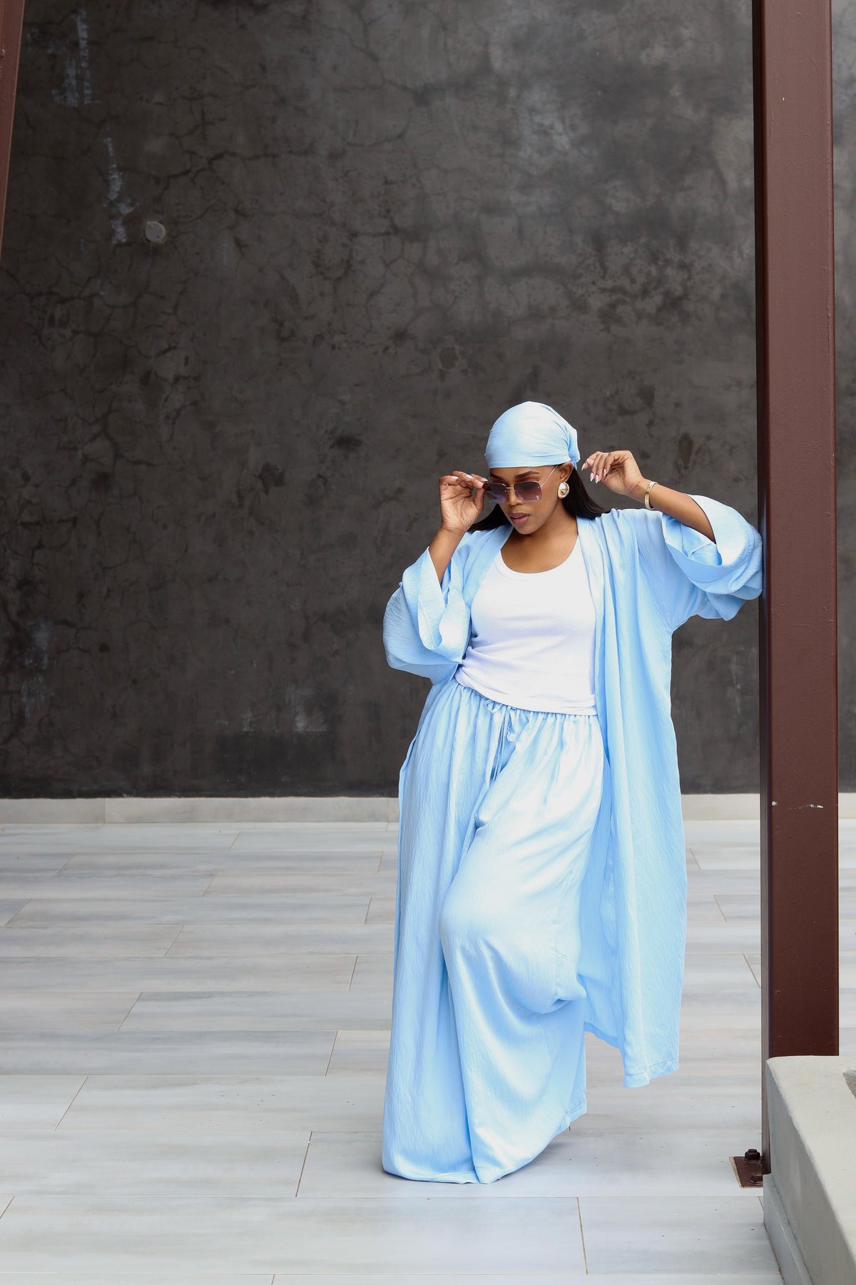 !!!!!!!!!!!!!Soft blue kimono set( Pre-order)