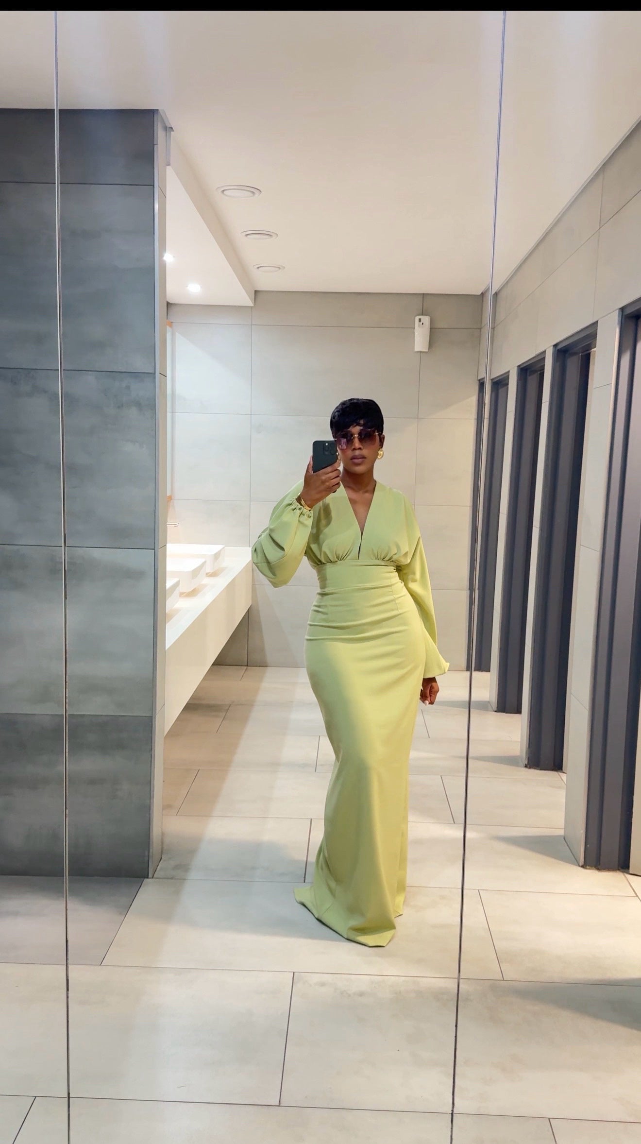!!!!!!!!!!!!!!!! Floor Length Pistachio Dress (Pre-order)