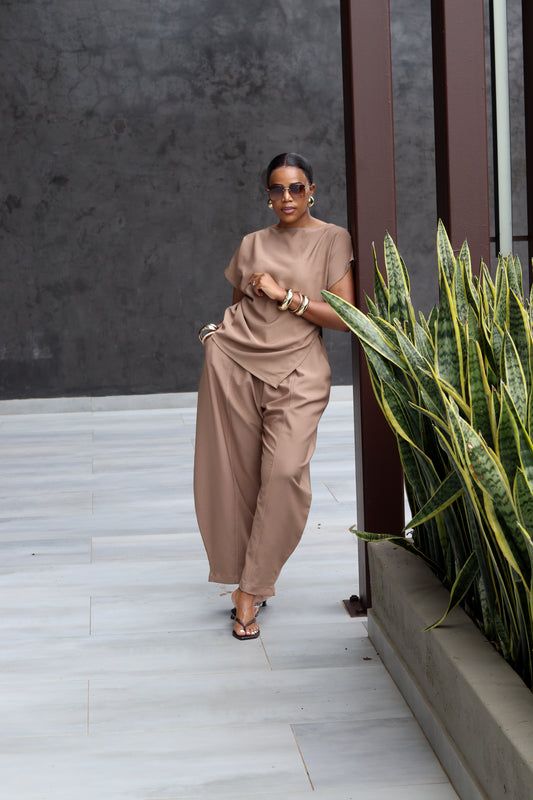 !!!!!!!!Taupe Relaxed TwoPiece