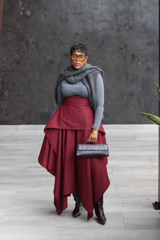 !!!!!!!!!!!The Merlot skirt( Shipped Within 7 Working days)