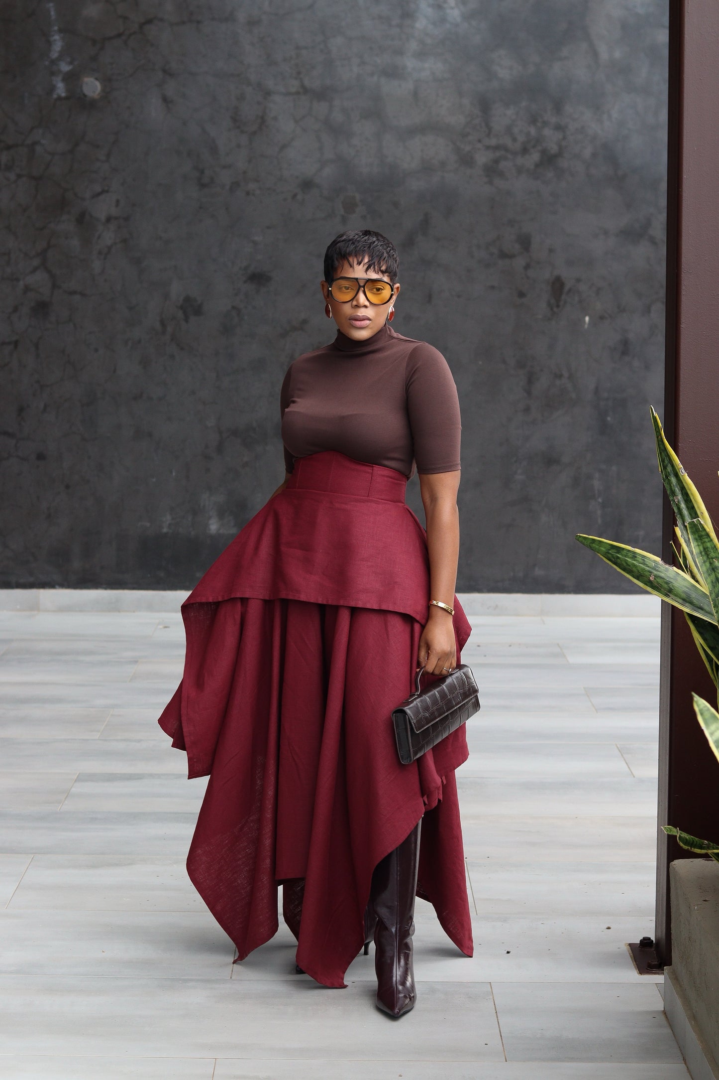 !!!!!!!!!!!The Merlot skirt( Shipped Within 7 Working days)