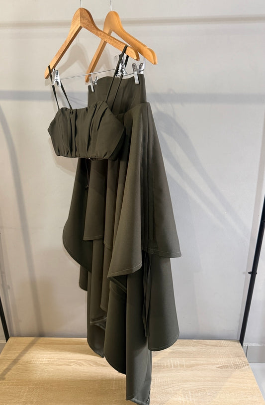 !!!!!! Dark Olive two piece set(Pre-order)
