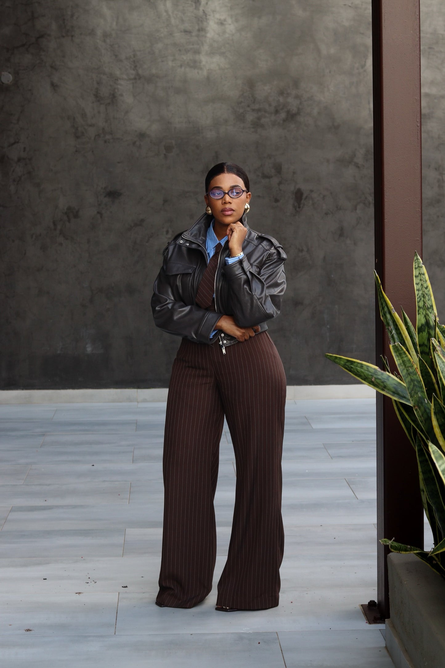 !!!!!!!!!!Pinstripe Corseted Pants- With Matching Tie ( Pre-order)